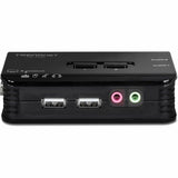 TRENDnet 2-Port USB KVM Switch and Cable Kit with Audio, Manage Two PCs, USB 1.1, Hot-Plug, Auto-Scan, Hot-Keys, Windows & Linux Compliant, TK-209K