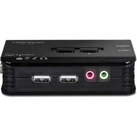 TRENDnet 2-Port USB KVM Switch and Cable Kit with Audio, Manage Two PCs, USB 1.1, Hot-Plug, Auto-Scan, Hot-Keys, Windows & Linux Compliant, TK-209K