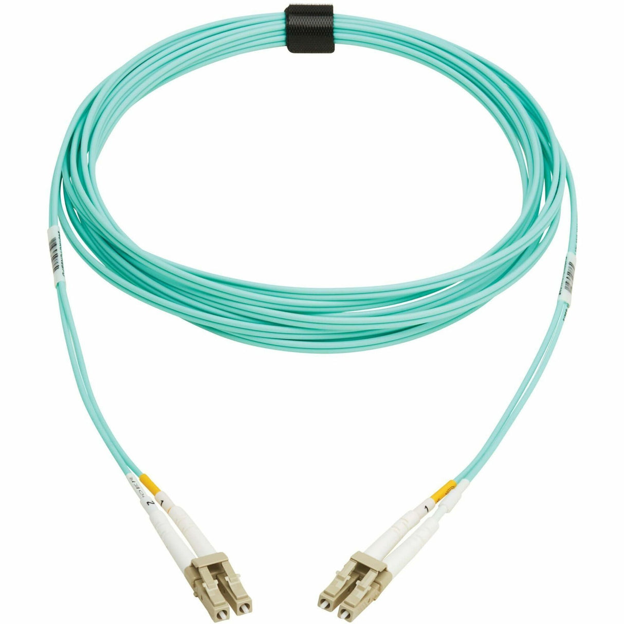 Eaton Tripp Lite Series 10Gb/40Gb/100Gb Duplex Multimode 50/125 OM4 LSZH Fiber Patch Cable (LC/LC), Aqua, 10M (32.8 ft.), TAA — N820-10M-OM4TAA