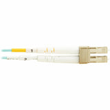 Eaton Tripp Lite Series 10Gb/40Gb/100Gb Duplex Multimode 50/125 OM4 LSZH Fiber Patch Cable (LC/LC), Aqua, 10M (32.8 ft.), TAA — N820-10M-OM4TAA
