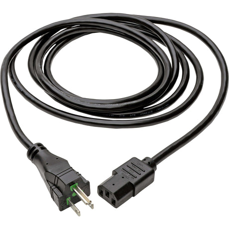 Eaton Tripp Lite Series Hospital-Grade Power Cord, NEMA 5-15P to C13 - Green Dot, 10A, 125V, 18 AWG, 6 ft. (1.83 m), Black — P006-006-HG10