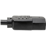 Eaton Tripp Lite Series Hospital-Grade Power Cord, NEMA 5-15P to C13 - Green Dot, 10A, 125V, 18 AWG, 6 ft. (1.83 m), Black — P006-006-HG10