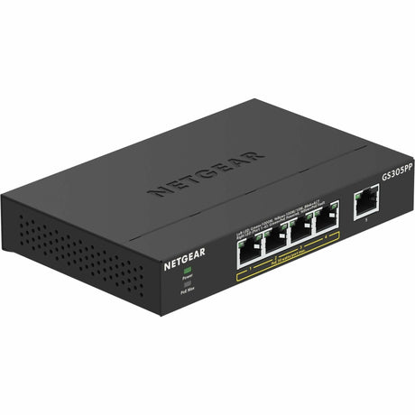 Netgear 5-Port Gigabit Ethernet SOHO Unmanaged Switch with 4 Ports PoE+ (83W) — GS305PP-300NAS
