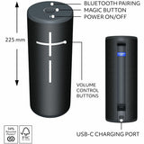Ultimate Ears MEGABOOM 4 Portable Waterproof Bluetooth Speaker With Powerful 360-Degree Sound and Thundering Bass, Floating Speaker With 20-Hour Battery and 147ft (45m) Range, Black — 984-001964
