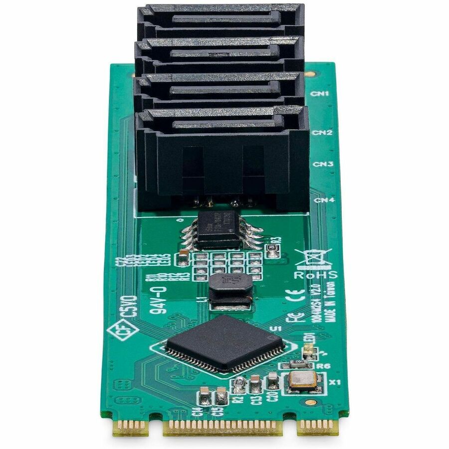 StarTech.com 4-Port M.2 to SATA Adapter Card, M.2 PCIe 3.0 to SATA HDD/SSD Expansion Card for Windows/macOS/Linux — 4P-SATA-M2-ADAPTER