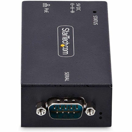 StarTech.com 1-Port Serial to Ethernet Adapter, 802.3af PoE Powered Serial Device Server, Wall/DIN Rail Mount, LAN To DB9 Converter, TAA — I13P-SERIAL-ETHERNET