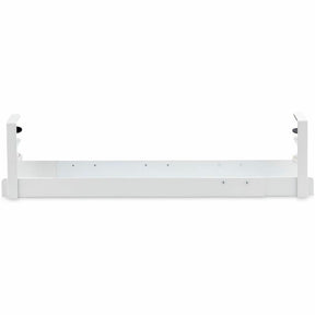 StarTech.com Under Desk Cable Management Tray, Length Adjustable, Clamp-On Installation, No Drilling Required, White — CALW-DESK-CABLE-TRAY