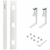 StarTech.com Under Desk Cable Management Tray, Length Adjustable, Clamp-On Installation, No Drilling Required, White — CALW-DESK-CABLE-TRAY