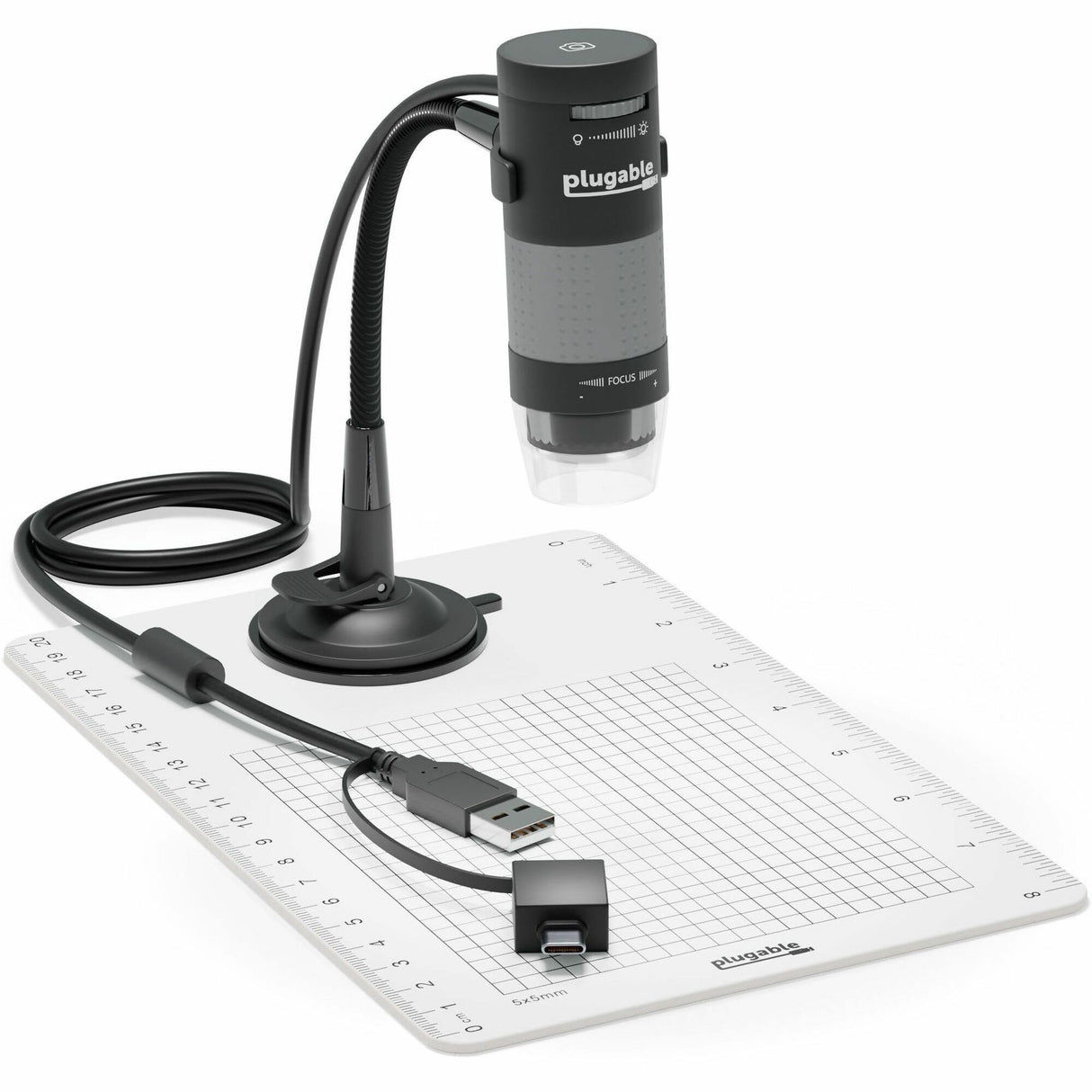 Plugable USB 2.0 Digital Microscope with Flexible Arm Observation Stand — USB2-MICRO-250X