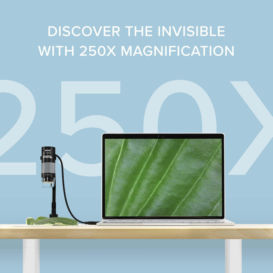 Plugable USB 2.0 Digital Microscope with Flexible Arm Observation Stand — USB2-MICRO-250X