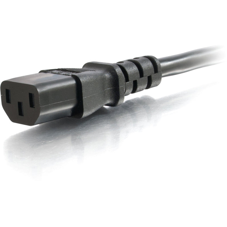 C2G 8ft 16 AWG Coiled Hospital Grade Power Cord (NEMA 5-15P to IEC320C13) - Black — 48070