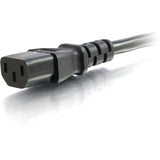 C2G 8ft 16 AWG Coiled Hospital Grade Power Cord (NEMA 5-15P to IEC320C13) - Black — 48070