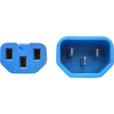 Eaton Tripp Lite Series Power Cord C14 to C15 - Heavy-Duty, 15A, 250V, 14 AWG, 3 ft. (0.91 m), Blue — P018-003-ABL
