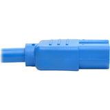 Eaton Tripp Lite Series Power Cord C14 to C15 - Heavy-Duty, 15A, 250V, 14 AWG, 3 ft. (0.91 m), Blue — P018-003-ABL