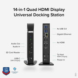 Plugable 14-in-1 USB C Docking Station with 4x HDMI, Quad Dock with 100W Charging, 4x HDMI Displays — UD-3900C4