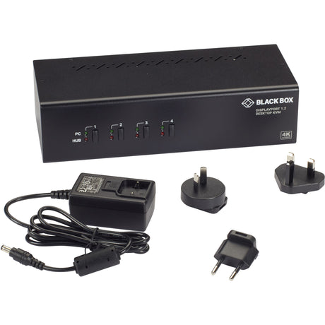 Black Box KVM Switch - Dual-Monitor, DisplayPort 1.2, 4K 60Hz, USB 3.0 Hub, Audio — KV6224DP
