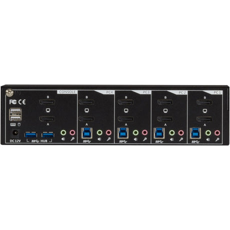 Black Box KVM Switch - Dual-Monitor, DisplayPort 1.2, 4K 60Hz, USB 3.0 Hub, Audio — KV6224DP