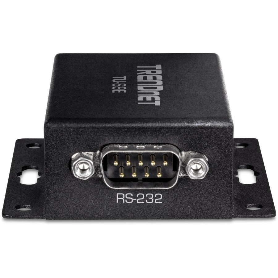 TRENDnet TU-S9E, 1-Port Serial to IP Ethernet Converter, Black — TU-S9E