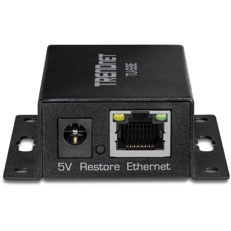 TRENDnet TU-S9E, 1-Port Serial to IP Ethernet Converter, Black — TU-S9E