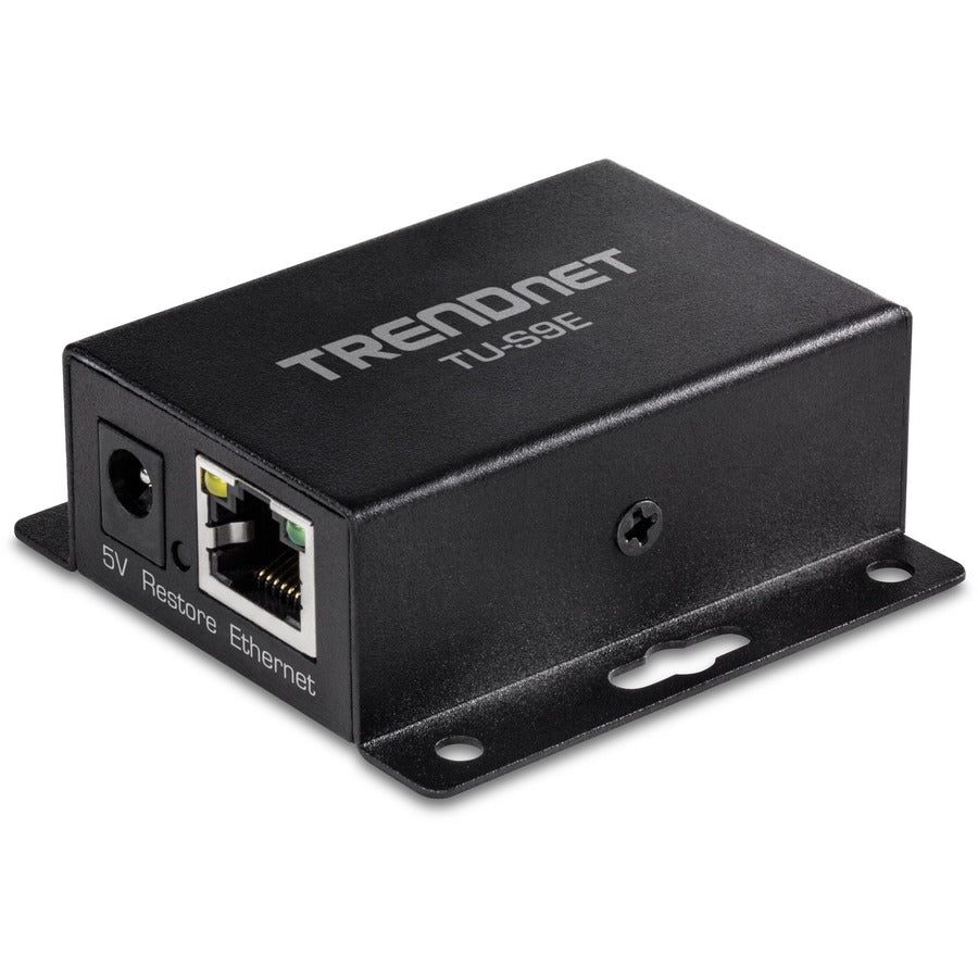TRENDnet TU-S9E, 1-Port Serial to IP Ethernet Converter, Black — TU-S9E