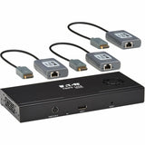 Eaton Tripp Lite Series 3-Port DisplayPort to DisplayPort Splitter/Extender Kit over Cat6, MST Hub, 8K/4K 60 Hz, DP 1.4, Up to 230 ft. (70 m), TAA — B156E-003-8K-K