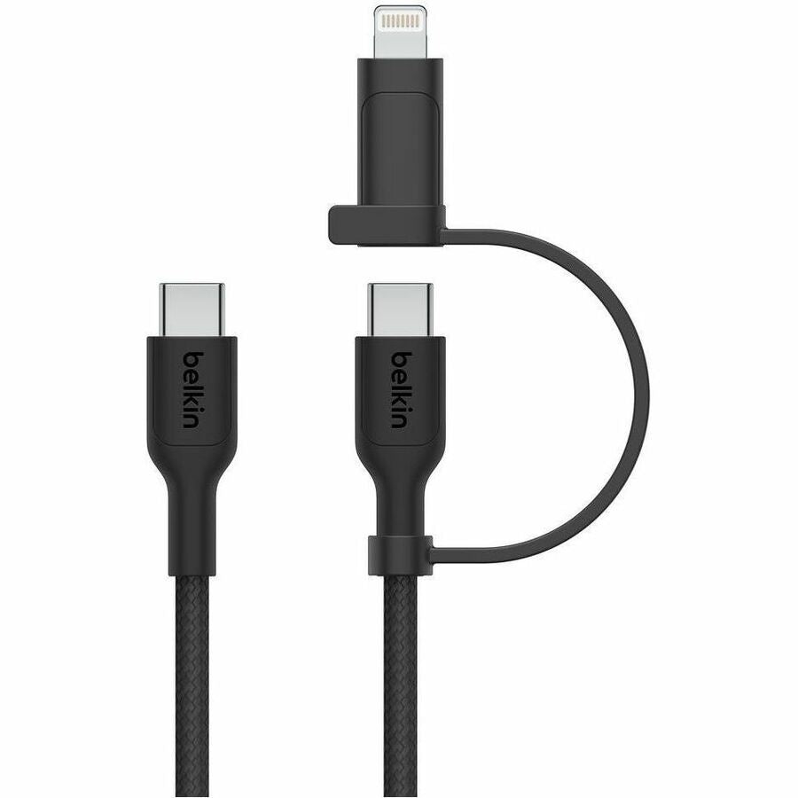Belkin BoostCharge Pro 2-in-1 Cable with USB-C and Lightning Connector — CAC003fq1.5MBK