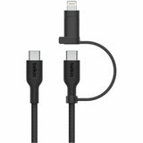 Belkin BoostCharge Pro 2-in-1 Cable with USB-C and Lightning Connector — CAC003fq1.5MBK