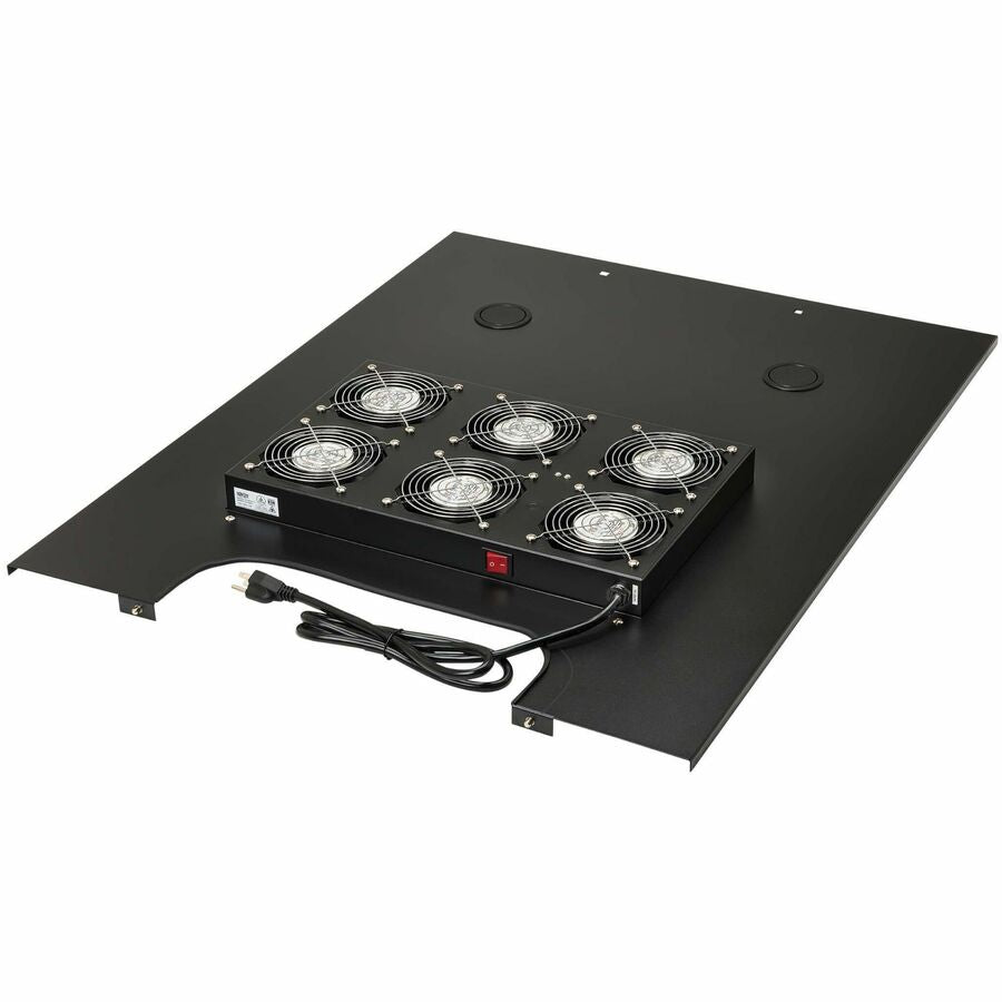 Eaton Tripp Lite Series SmartRack Roof-Mounted Fan Panel for Wide Rack Enclosure Cabinets - 6 120V Fans, 630 CFM, 5-15P Plug — SRFANROOFWD
