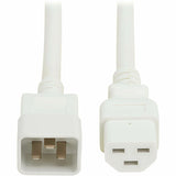 Eaton Tripp Lite Series Power Cord, C20 to C21 - Heavy-Duty, 20A, 250V, 12 AWG, 5 ft. (1.5 m), White — P035-005-AWH