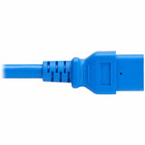 Eaton Tripp Lite Series Power Cord, C20 to C21 - Heavy-Duty, 20A, 250V, 12 AWG, 2 ft. (0.6 m), Blue — P035-002-ABL