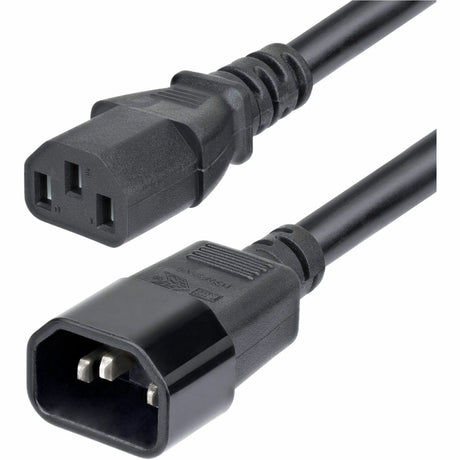 StarTech.com 15ft (4.5m) Power Extension Cord, C14 to C13 PDU Power Cord, 15A 250V, 14AWG, UL Listed — PXTC13C141415FNA