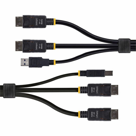 StarTech.com 6ft (1.8m) Dual-DisplayPort and USB 5Gbps KVM Cable, 4K 60Hz, Universally Compatible Combo Cable for KVM Switches — DDU1226-KVM-CABLE