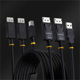 StarTech.com 6ft (1.8m) Dual-DisplayPort and USB 5Gbps KVM Cable, 4K 60Hz, Universally Compatible Combo Cable for KVM Switches — DDU1226-KVM-CABLE