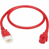 Eaton Tripp Lite Series PDU Power Cords, C15 to P-Lock C14 - Heavy-Duty, 15A, 250V, 14 AWG, 3 ft. (0.9 m), Red, 6 Pack — P018-E03-ARD-6