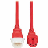 Eaton Tripp Lite Series PDU Power Cords, C15 to P-Lock C14 - Heavy-Duty, 15A, 250V, 14 AWG, 3 ft. (0.9 m), Red, 6 Pack — P018-E03-ARD-6