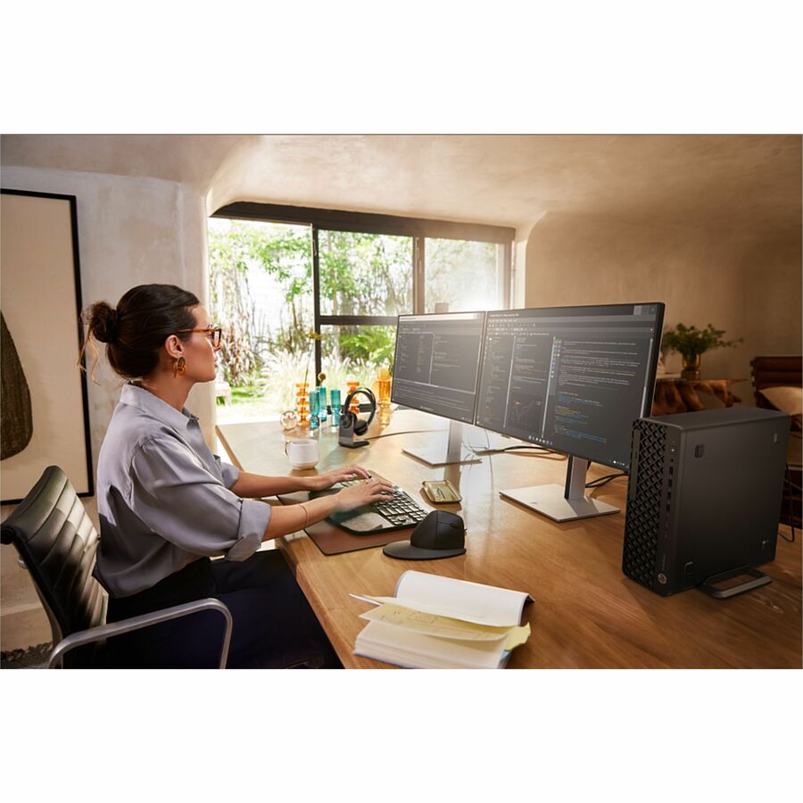HP EliteDesk 8 G1i Desktop Computer - Intel Core Ultra 7 265 - vPro Technology - 16 GB - 512 GB SSD - Small Form Factor - Jack Black - Smart Buy — BH9E6UT#ABA