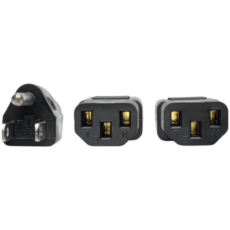 Eaton Tripp Lite Series Y Splitter Power Cable, NEMA 5-15P to 2x C13 - 10A, 125V, 18 AWG, 1.5 ft. (0.45 m), Black — P006-18N-2
