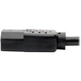 Eaton Tripp Lite Series Y Splitter Power Cable, NEMA 5-15P to 2x C13 - 10A, 125V, 18 AWG, 1.5 ft. (0.45 m), Black — P006-18N-2