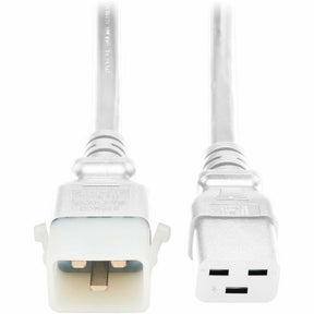 Eaton Tripp Lite Series PDU Power Cords, C19 to P-Lock C20 - Heavy-Duty, 20A, 250V, 12 AWG, 3 ft. (0.9 m), White, 6 Pack — P036-E03-AWH-6