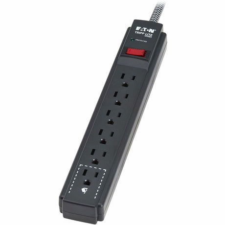Eaton Tripp Lite Series Protect It! 6-Outlet Surge Protector - 5-15R Outlets, 1200 Joules, 10 ft. (3 m) Braided Cord, Black — TLP610DB