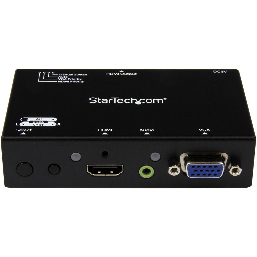 StarTech.com 2x1 HDMI + VGA to HDMI Converter Switch w/ Automatic and Priority Switching &acirc;&euro;" 1080p — VS221VGA2HD