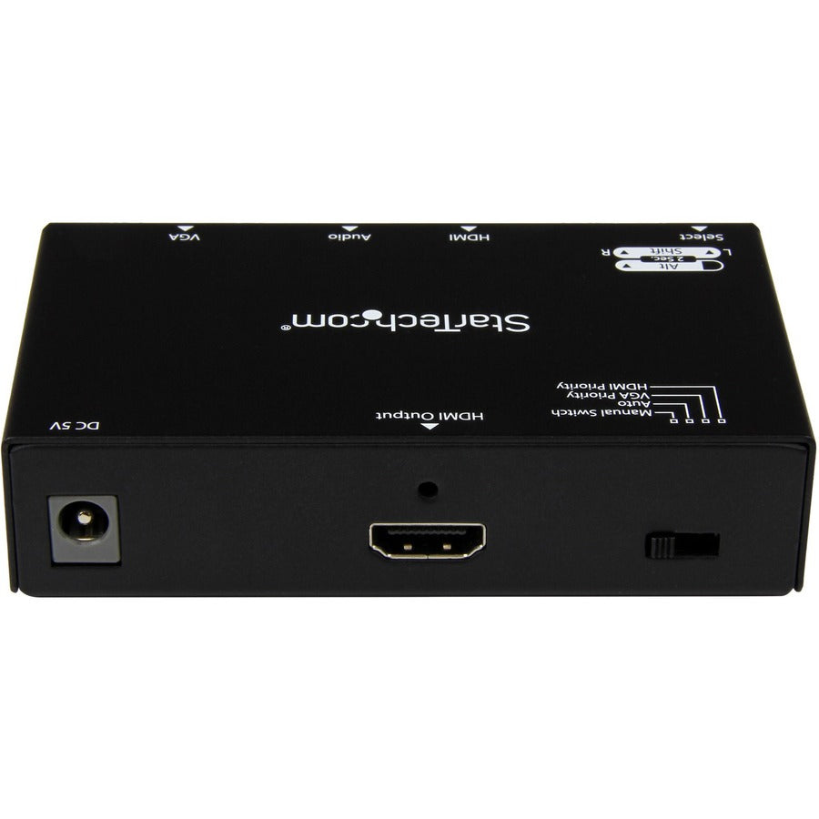 StarTech.com 2x1 HDMI + VGA to HDMI Converter Switch w/ Automatic and Priority Switching &acirc;&euro;" 1080p — VS221VGA2HD