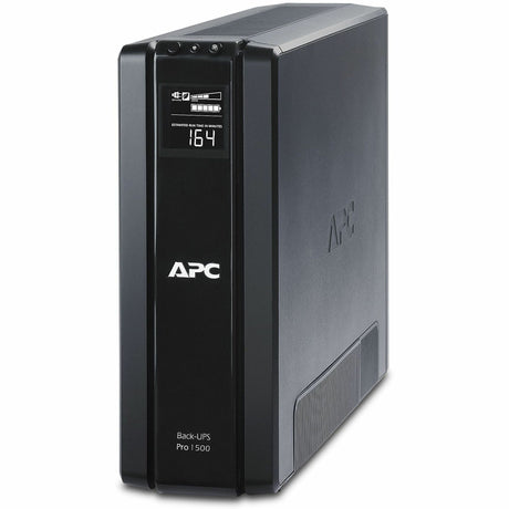 APC Back-UPS Pro, 1500VA/865W, Tower, 120V, 10x NEMA 5-15R outlets, AVR, LCD, User Replaceable Battery — BR1500G