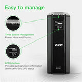 APC Back-UPS Pro, 1500VA/865W, Tower, 120V, 10x NEMA 5-15R outlets, AVR, LCD, User Replaceable Battery — BR1500G