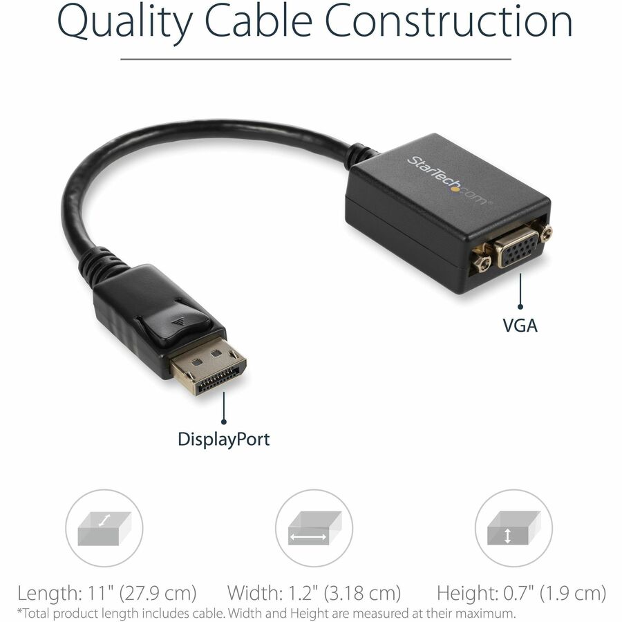 StarTech.com DisplayPort to VGA Video Adapter Converter — DP2VGA2