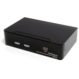 StarTech.com 2 Port DVI + USB KVM Switch with Audio - KVM switch - USB 2.0 Hub - 2 ports - 1 local user - 1U — SV231DVIUA