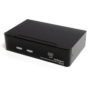 StarTech.com 2 Port DVI + USB KVM Switch with Audio - KVM switch - USB 2.0 Hub - 2 ports - 1 local user - 1U — SV231DVIUA
