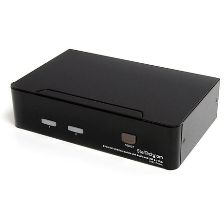 StarTech.com 2 Port DVI + USB KVM Switch with Audio - KVM switch - USB 2.0 Hub - 2 ports - 1 local user - 1U — SV231DVIUA