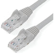 StarTech.com 15ft CAT6 Ethernet Cable - Gray Snagless Gigabit - 100W PoE UTP 650MHz Category 6 Patch Cord UL Certified Wiring/TIA — N6PATCH15GR