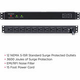 CyberPower RKBS15S2F10R Rackbar 12 - Outlet Surge Protector with 3600 J Surge Suppression — RKBS15S2F10R